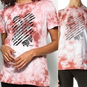 Obey Defiant Roses Tie Dye Graphic T-shirt Womens XS